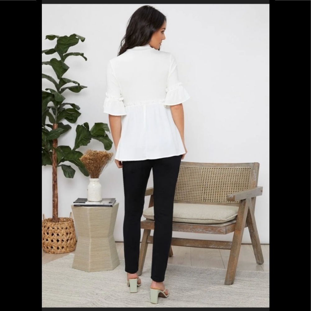SHEIN White Maternity Top - Picture 2 of 5